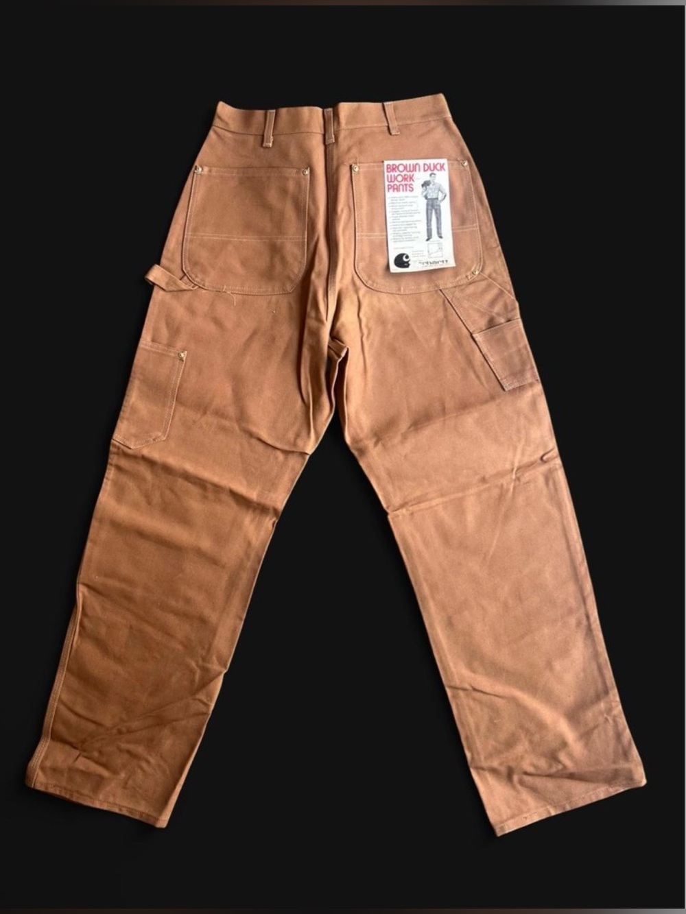 NWT Vintage 70’s/80’s Carhartt 62W Firm Duck Double Knee Carpenter Pants 36x32 - Picture 4 of 8